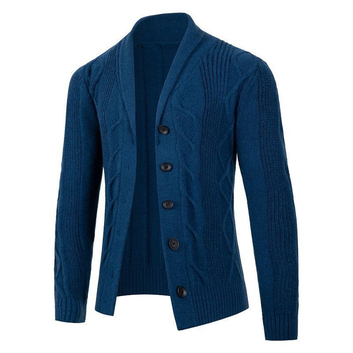 Herren Strickjacke mit modischem Zopfmuster und strukturierter Textur Aliams