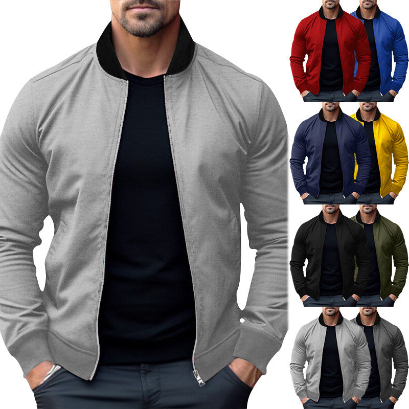 Herren Sportlicher Zip-Pullover mit hohem Kragen Aliams
