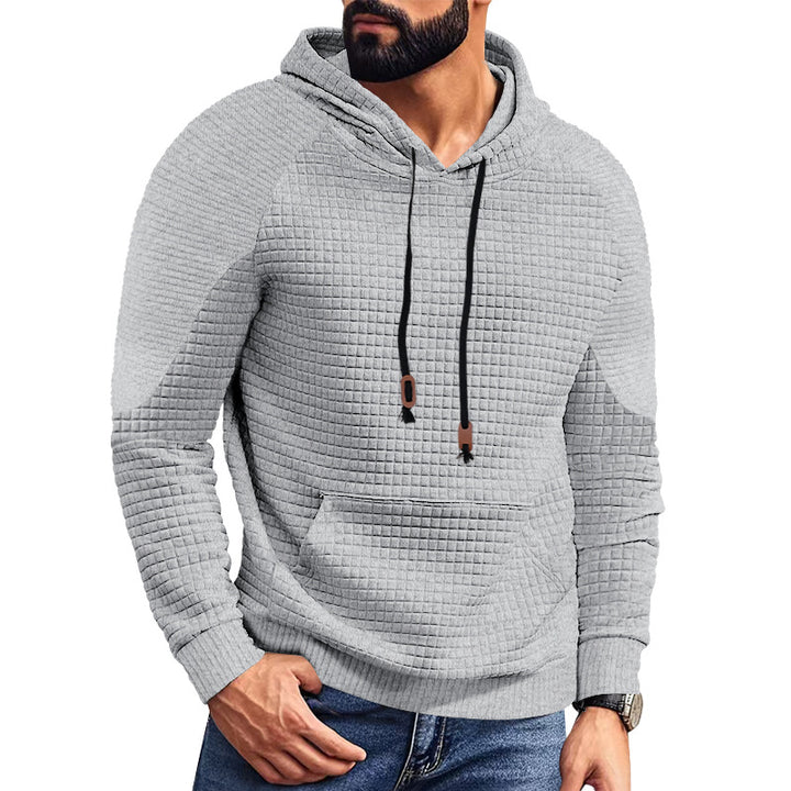 Herren strukturierter Kapuzenpullover mit modernem Design und praktischen Taschen Aliams