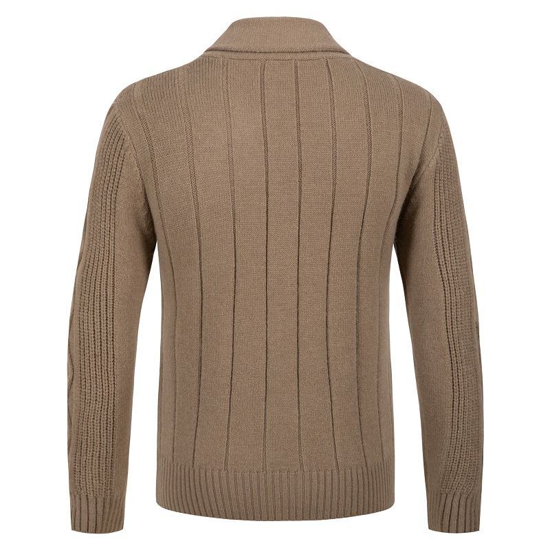 Herren Strickjacke mit modischem Zopfmuster und strukturierter Textur Aliams
