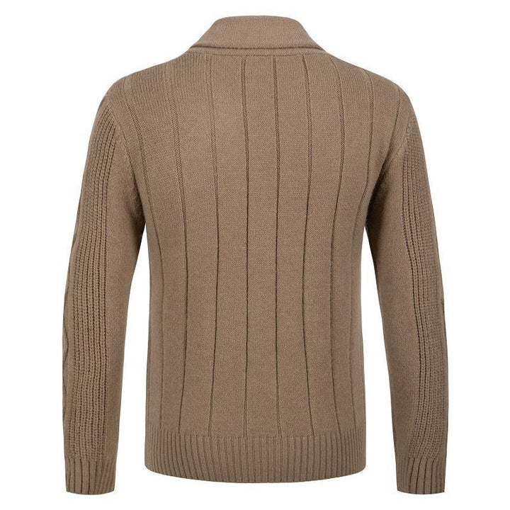 Herren Strickjacke mit modischem Zopfmuster und strukturierter Textur Aliams