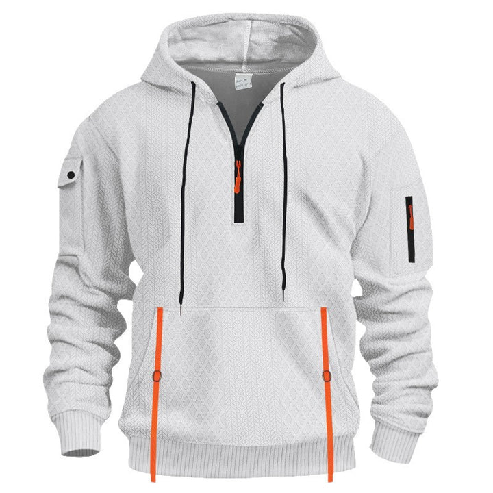 Herren sportlicher Kapuzenpullover mit Struktur und praktischen Taschen Aliams