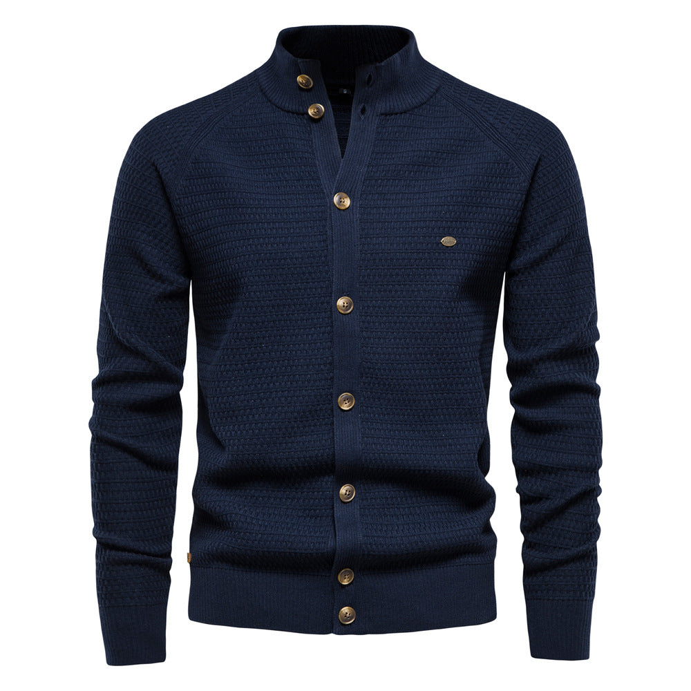 Herren Strickjacke mit modernem Zipper und stilvollen Knopfdetails Aliams
