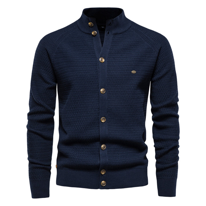 Herren Strickjacke mit modernem Zipper und stilvollen Knopfdetails Aliams