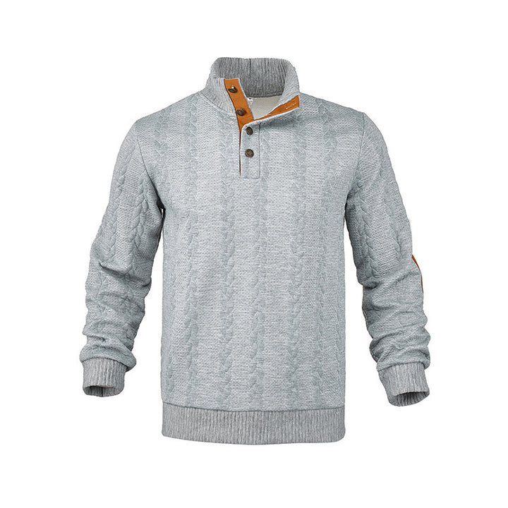 Herren Strickpullover mit klassischem Kragen und kontrastierenden Details Aliams