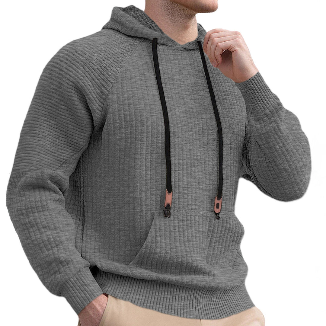 Herren sportlicher Kapuzenpullover mit innovativem Strukturdesign und praktischen Kordelzügen Aliams