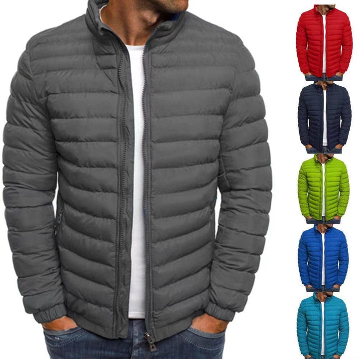 Herren leichte Steppjacke mit hohem Kragen und optimaler Isolierung Aliams