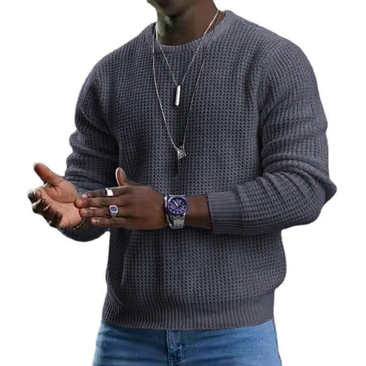 Herren strukturierter Strickpullover aus weichem Material Aliams