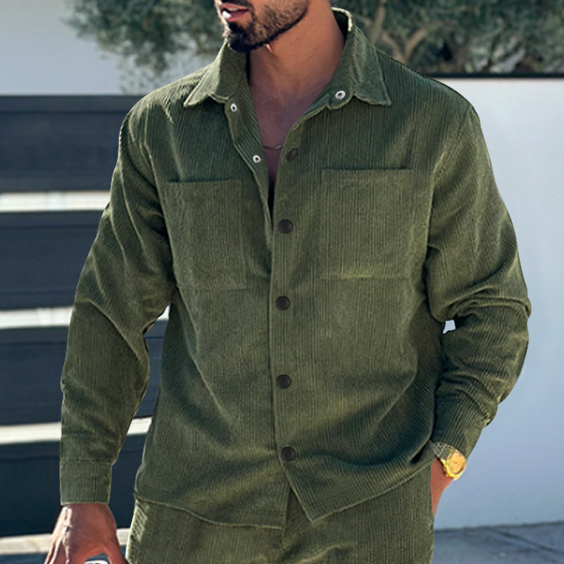 Herren Strukturierte Flaneljacke Aliams