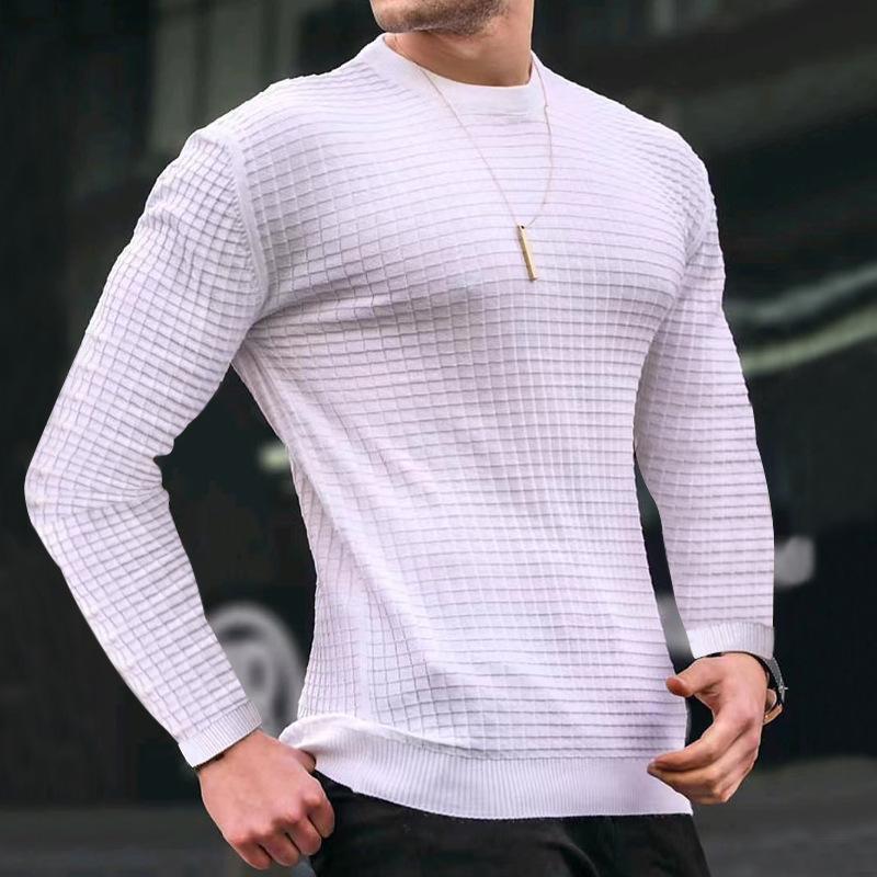 Herren strukturierter Langarmpullover Aliams