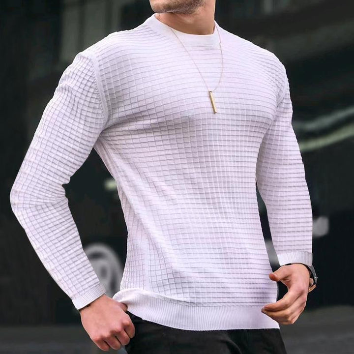Herren strukturierter Langarmpullover Aliams