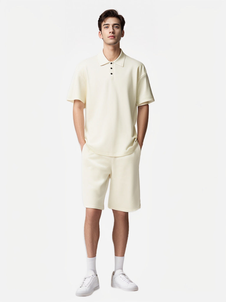Herren Sportliches Kurzarm-Polo mit passendem Bermuda-Shorts Aliams