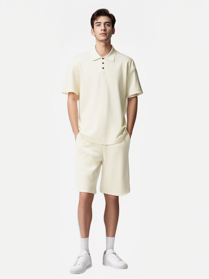 Herren Sportliches Kurzarm-Polo mit passendem Bermuda-Shorts Aliams