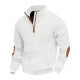 Herren strukturierter Fleece-Pullover mit modischem Stehkragen Aliams