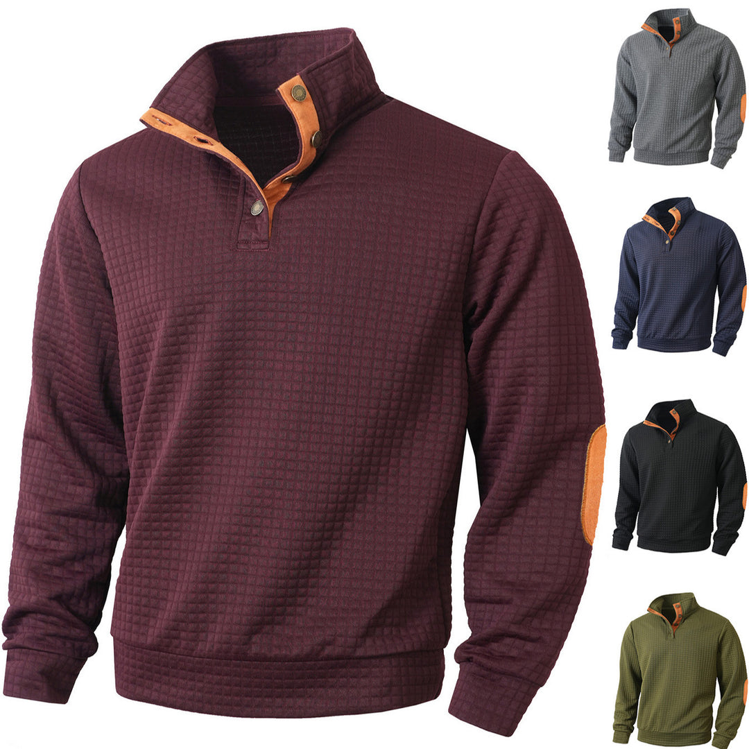 Herren stylischer Pullover mit modischem Stehkragen Aliams