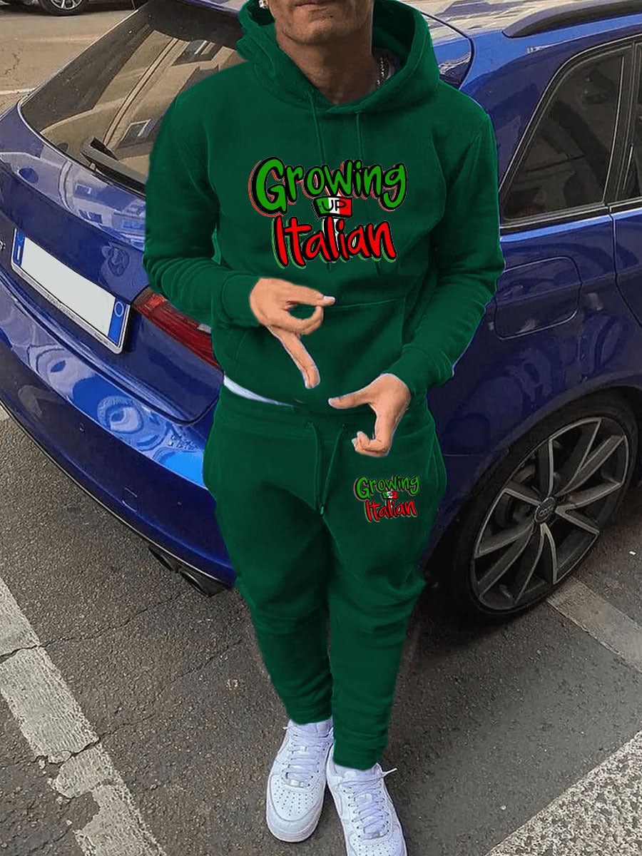 Herren Sweatshirt und Jogginghose Set mit auffälligem Schriftzug Aliams