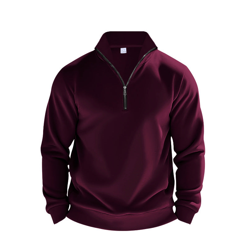 Herren strukturierter Pullover mit Reißverschluss Aliams