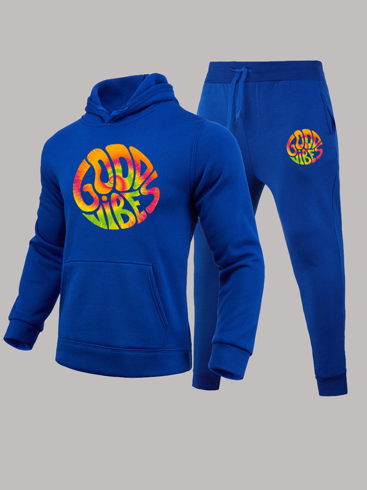 Herren Sweatshirt und Jogginghose Set mit buntem Grafikdesign Aliams