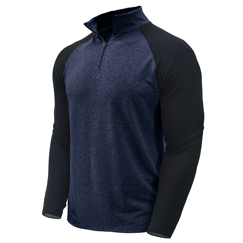Herren Sportlicher Stehkragenpullover Aliams