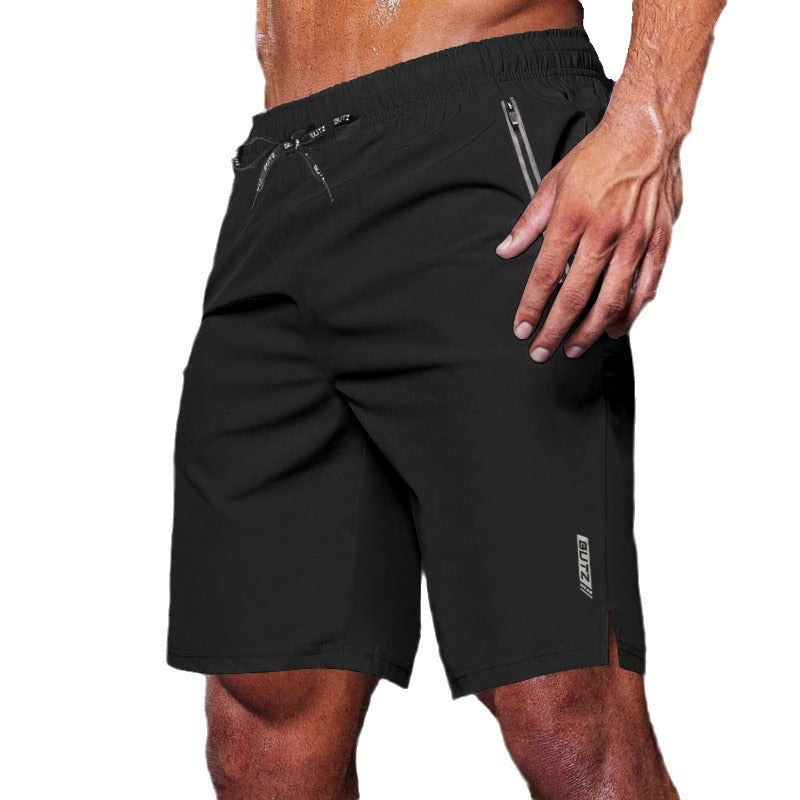 Herren Sportshorts mit seitlichen Reißverschlusstaschen und elastischem Bund Aliams