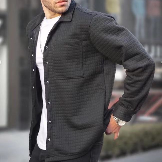 Herren strukturierte Overshirt Jacke Aliams
