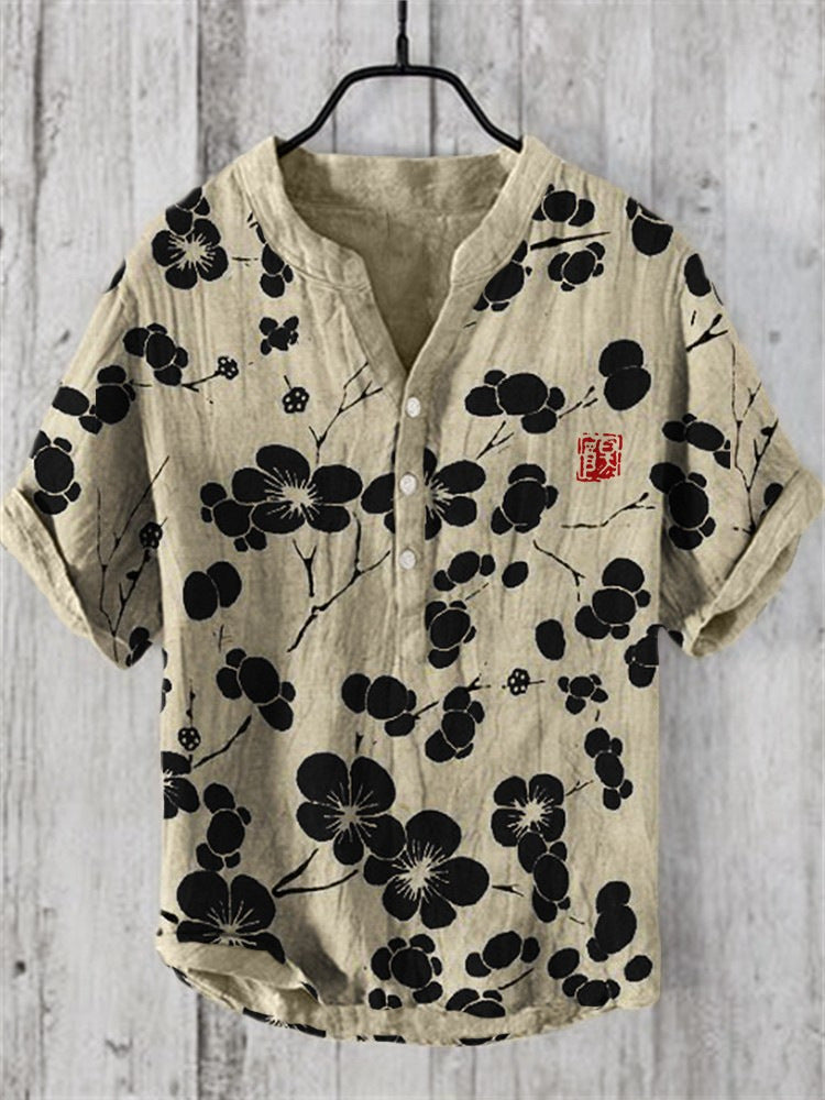 Aliams | Japanisches Hemd Aus Leinenmix