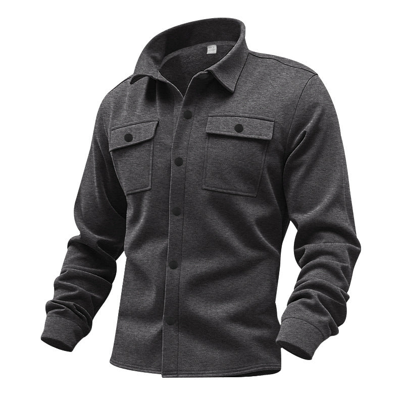 Herren strukturierte Arbeitsjacke mit praktischen Taschen Aliams