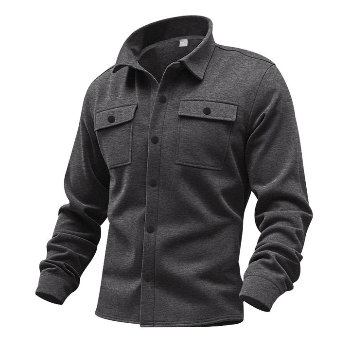Herren strukturierte Arbeitsjacke mit praktischen Taschen Aliams