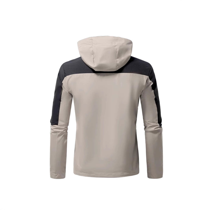 Herren Windbreaker Jacke mit verstellbarem Kapuzenkragen und seitlichen Taschen Aliams