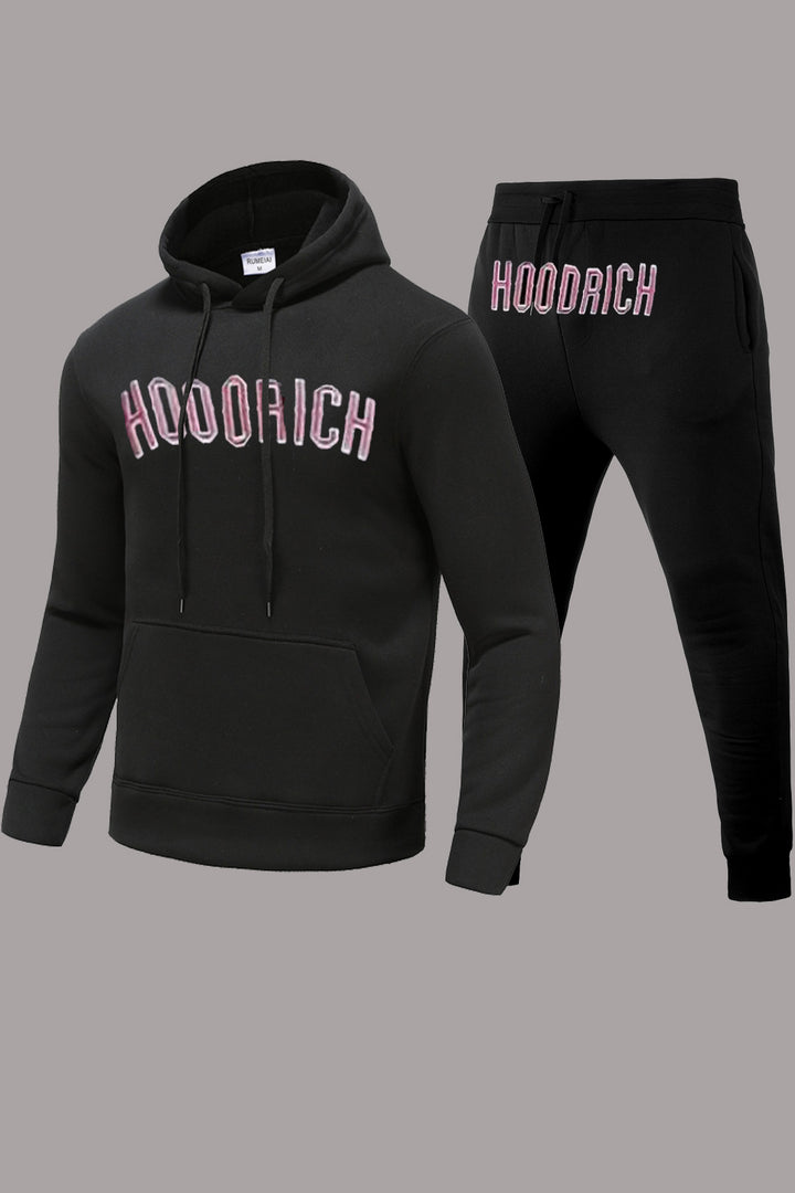 Herren Sportlicher Hoodie und Jogginghose-Set mit modischem Schriftzug Aliams