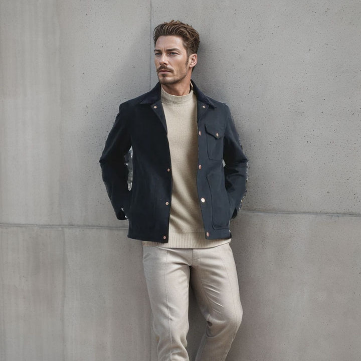 Herren zeitlose Jacke mit strukturiertem Design Aliams