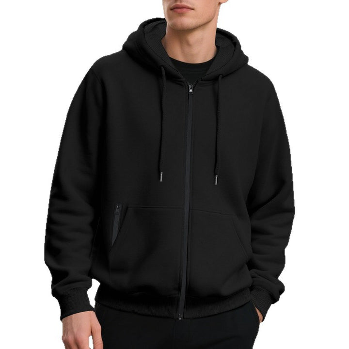 Herren Zip-Hoodie mit praktischen Taschen und atmungsaktiver Fleece-Innenausstattung Aliams