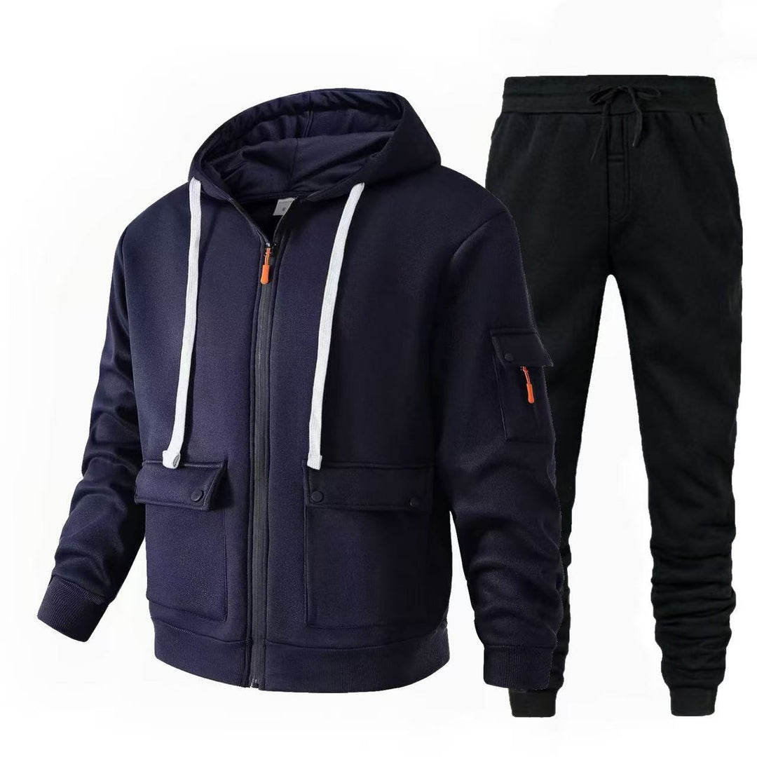 Herren sportlicher Jacke mit praktischen Taschen und Jogginghose Aliams