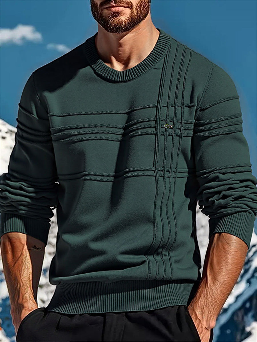 Herren stylischer Strickpullover mit einzigartigen Texturdetails Aliams