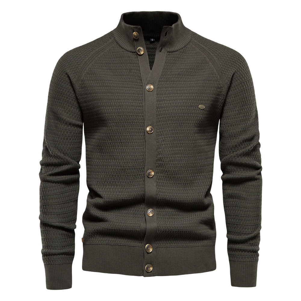 Herren Strickjacke mit modernem Zipper und stilvollen Knopfdetails Aliams