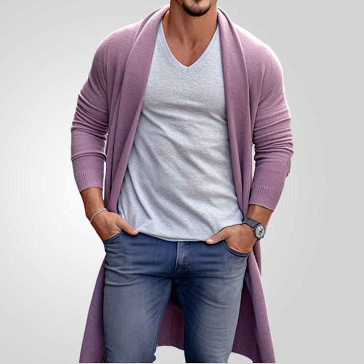 Herren lässiger Strickmode Cardigan mit offenem Schnitt Aliams