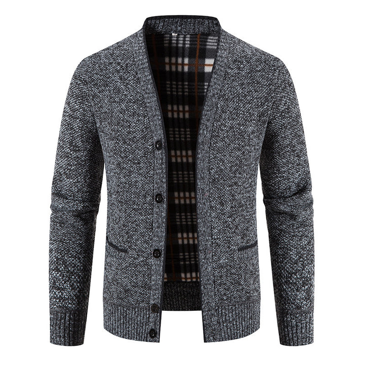 Herren Strickjacke mit zeitloser Karomuster-Aliams