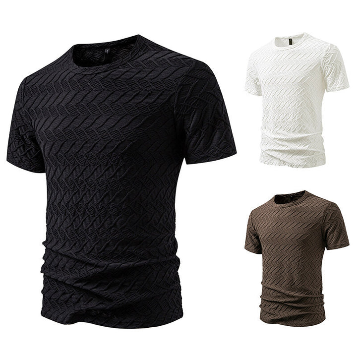 Herren Strukturiertes Kurzarmshirt mit modernem Design Aliams