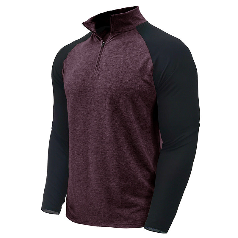 Herren Sportlicher Stehkragenpullover Aliams