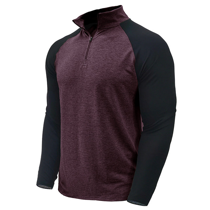 Herren Sportlicher Stehkragenpullover Aliams
