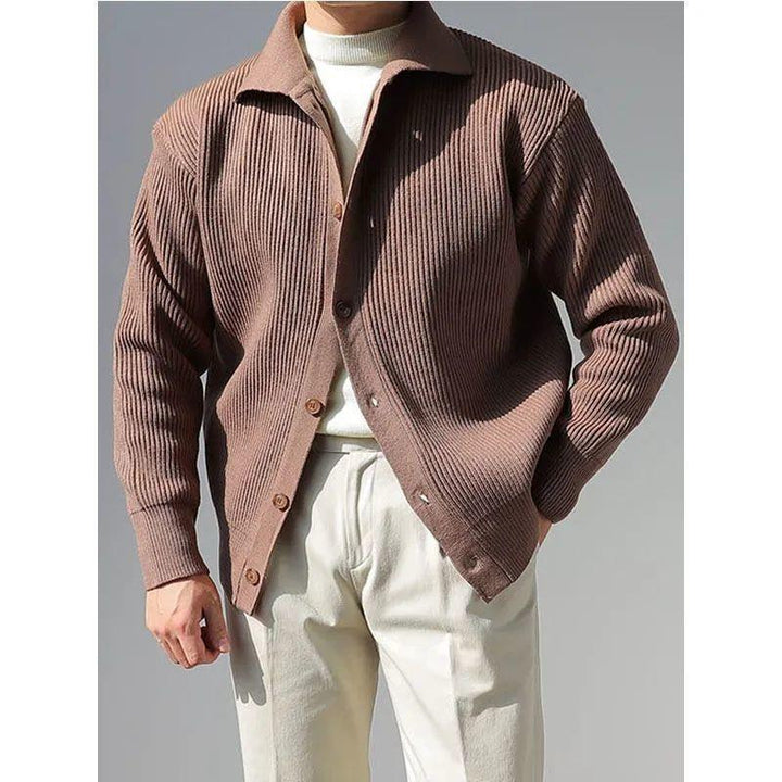 Herren Strukturierte Button-Down-Jacke Aliams