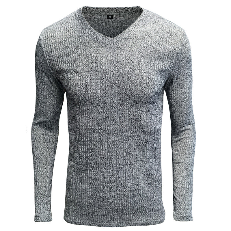 Herren V-Ausschnitt Langarmshirt Aliams