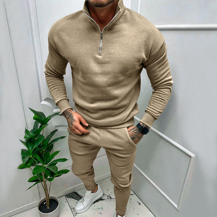 Herren Sportlicher Pullover mit Stehkragen Aliams