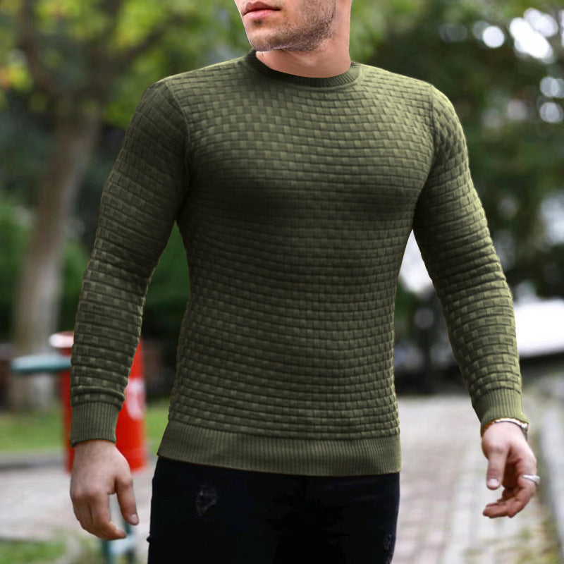 Herren Strukturierter Langarmpullover Aliams