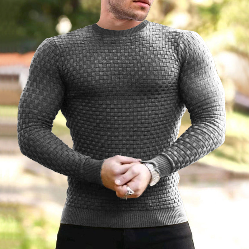 Herren Strukturierter Langarmpullover Aliams