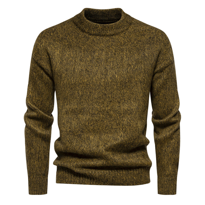 Herren Strickpullover mit hohem Kragen und strukturierter Oberfläche Aliams