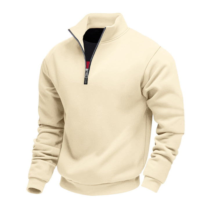 Herren strukturierter Pullover mit Reißverschluss Aliams