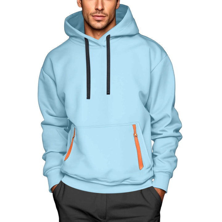 Herren sportlicher Kapuzenpullover mit stylischen Reißverschlusstaschen Aliams
