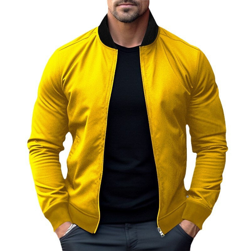 Herren Sportlicher Zip-Pullover mit hohem Kragen Aliams