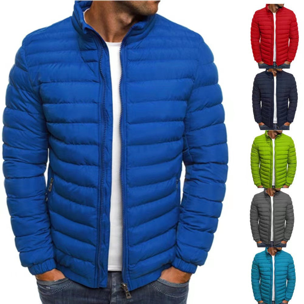 Herren leichte Steppjacke mit hohem Kragen und optimaler Isolierung Aliams
